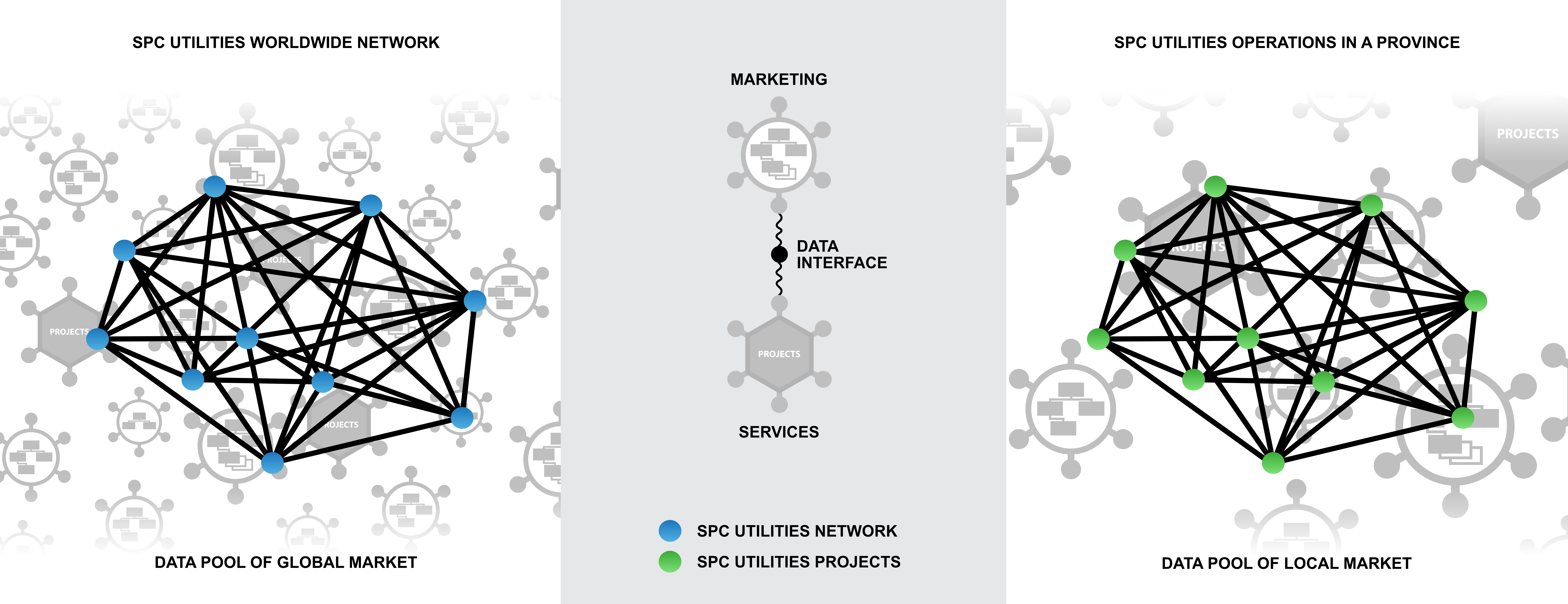 Figure C7a.2 Model of a distributed systems on global and local levels